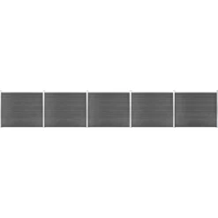 Aitapaneelisarja WPC 872x146 cm musta
