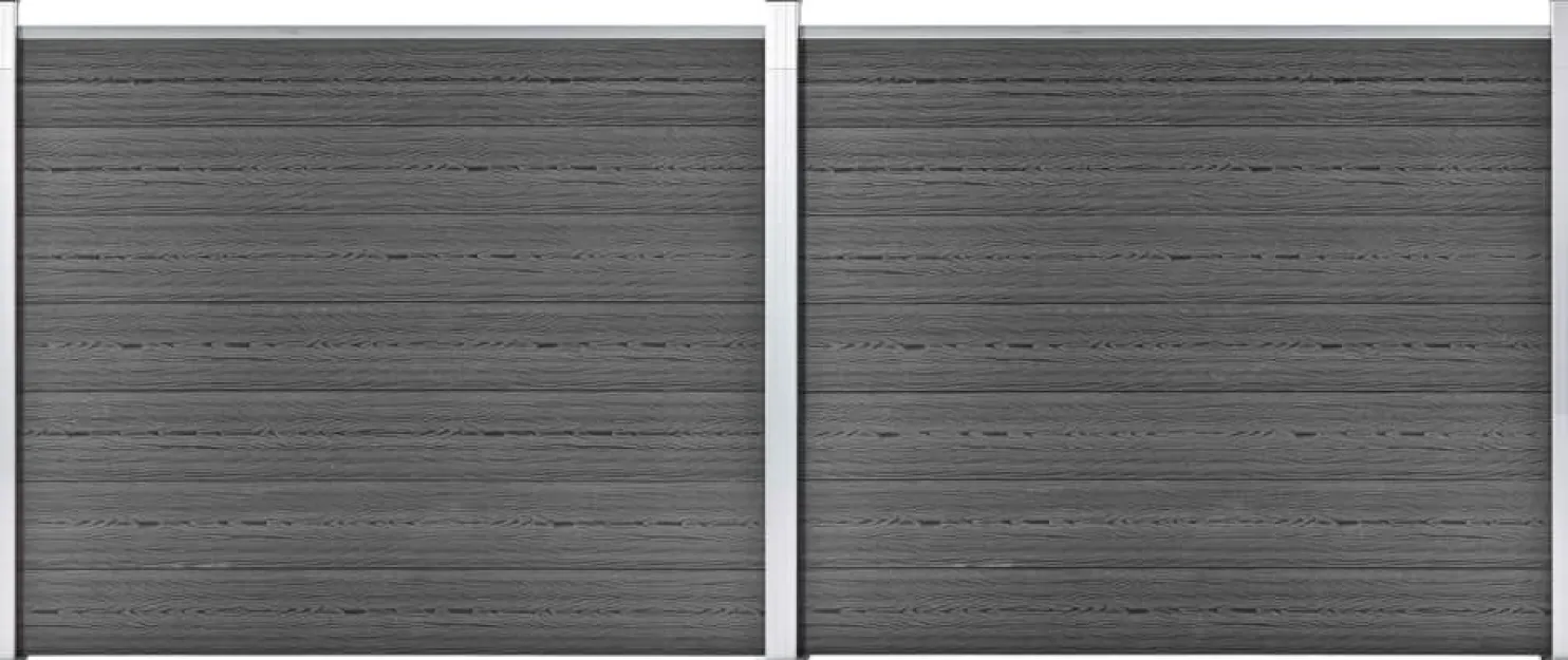 Aitapaneelisarja WPC 353x146 cm musta