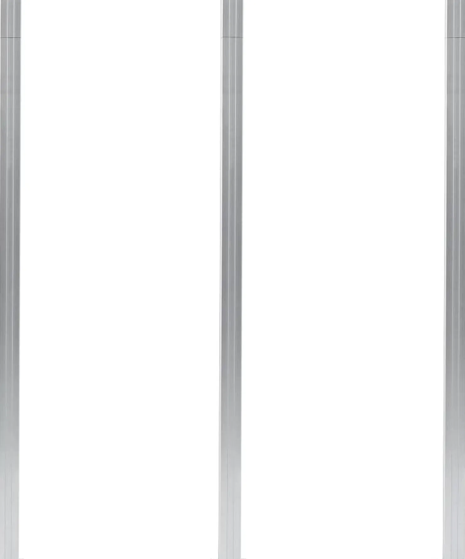 Aitatolpat 3kpl alumiini 185cm