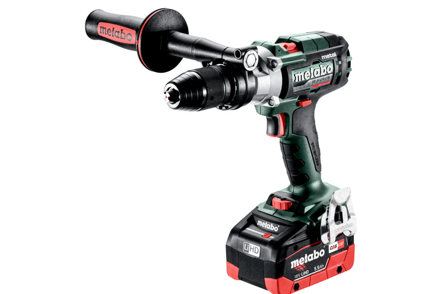 Akkuiskuporakone Metabo SB 18 LTX-3 BL I Metal sisältää 2x5.5 Ah akkuja ja laturin