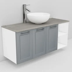 Allaskaappi ja Coast-allas Noro Flexline 133 1200 mm marmoritaso eri värejä