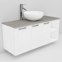 Allaskaappi ja Coast-allas Noro Flexline 133 1200 mm marmoritaso eri värejä
