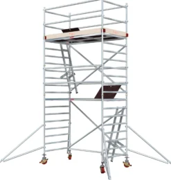 Alumiiniteline Tikli Jumbo 9900-4P, tasokorkeus 4.5m, 250x135cm