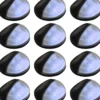 Aurinkoenergia ulkoseinävalaisimet, LED, 12 kpl, pyöreä, musta