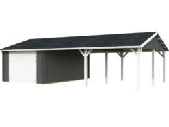 Autotalli Palmako Roger, puuovilla, 19,0+33,2 m2 FR44-9857-2