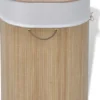 Bambu pyykkikori ovaali luonnonväri