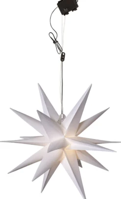 3D LED-valotähti Star Trading Alice, ulkokäyttöön, 60cm, valkoinen