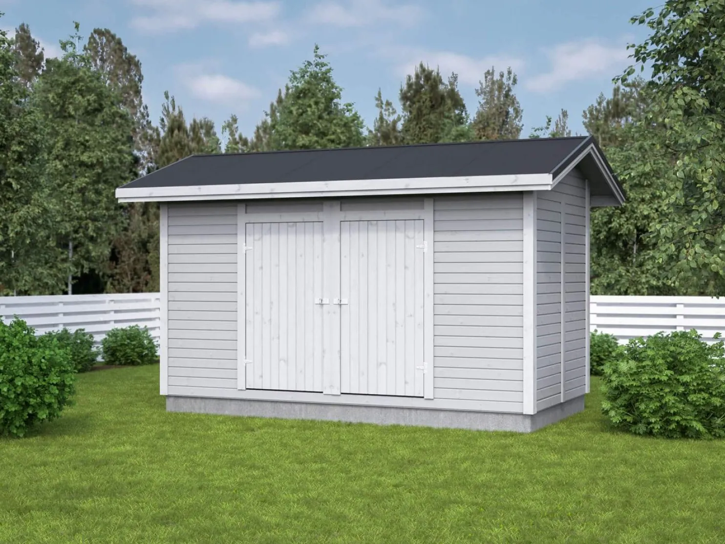 Elementtivarasto Timburg E6 4040x2140 mm 8.65 m² puuvalmis