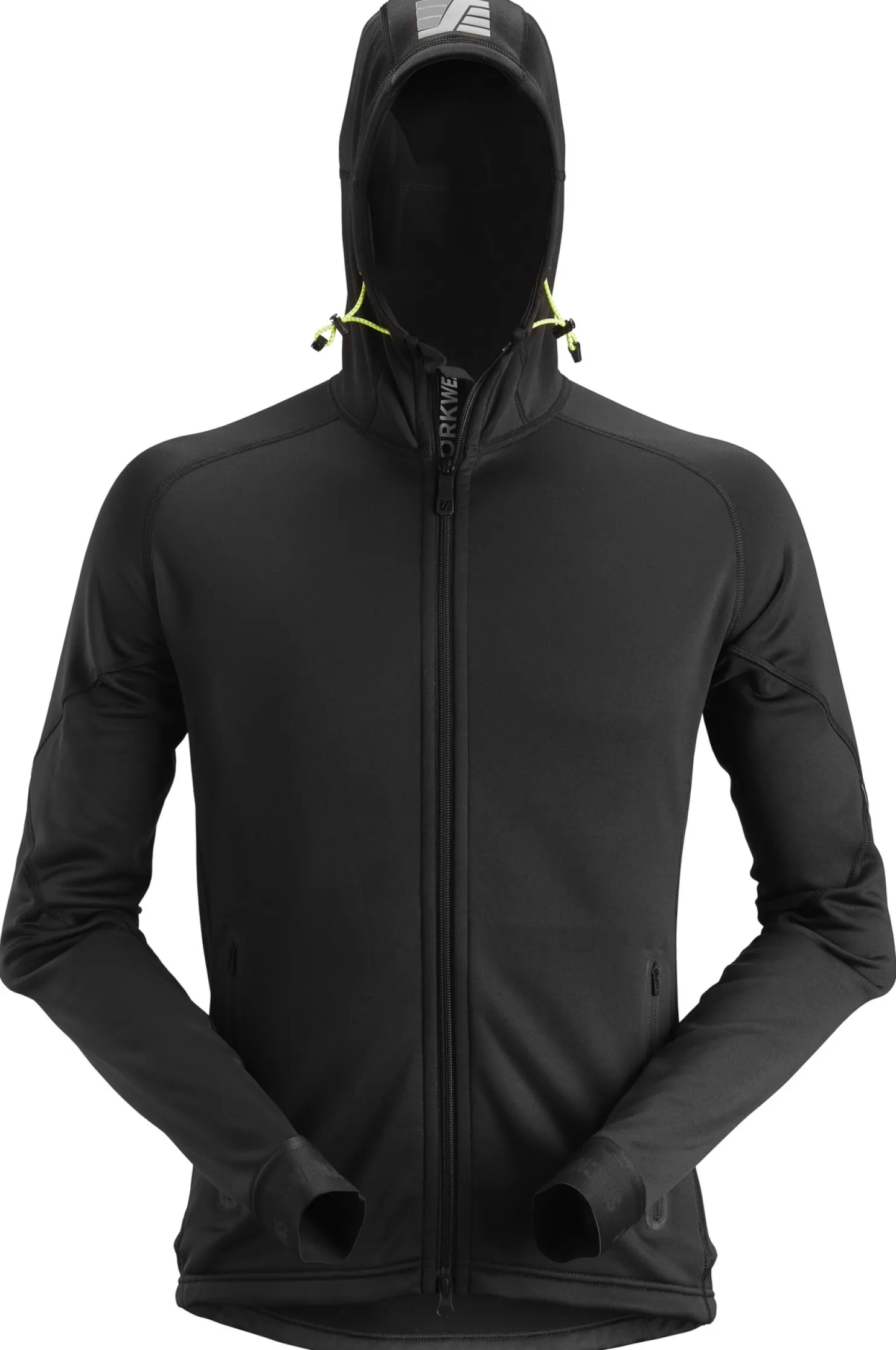 Fleecehuppari Snickers Workwear FlexiWork 8002 Polartec Power Stretch 2.0 musta