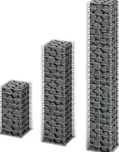 Gabion-/kivikorisarja 3kpl galvanoitu vaijeri eri kokoja