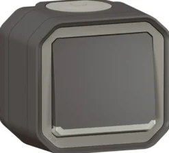 Hakuvalollinen vaihtokytkin Legrand Plexo 10 A IP55 pinta, antrasiitti