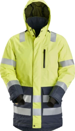 Huomioparkatakki Snickers Workwear AllroundWork 1830 LK 3 keltainen