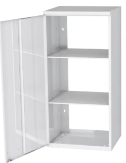 Hyllykaappi Polaria 500x850x350 mm yläkaappi vasenkätinen 2 hyllyä valkoinen