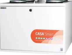 Ilmanvaihtokone lämmöntalteenotolla Swegon Casa W3 Smart xs Abp RH alle 150m2 10-80 l/s kosteutusautomatiikka eri kätisyyksiä