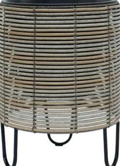 Istutuslaatikko Home4You WICKER Ø36xK48 cm, beige-harmaa