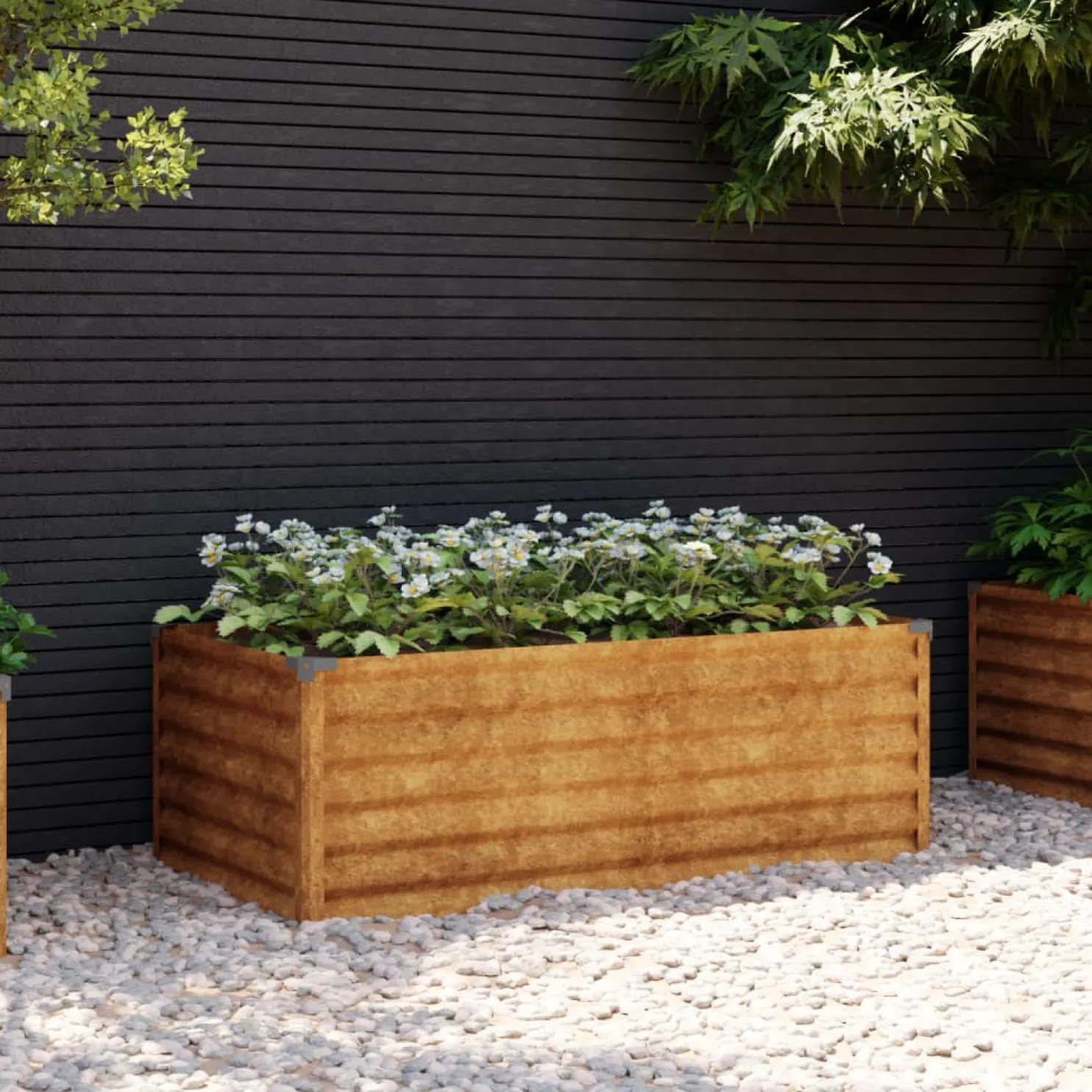Istutuslaatikko 100x50x36 cm corten-teräs