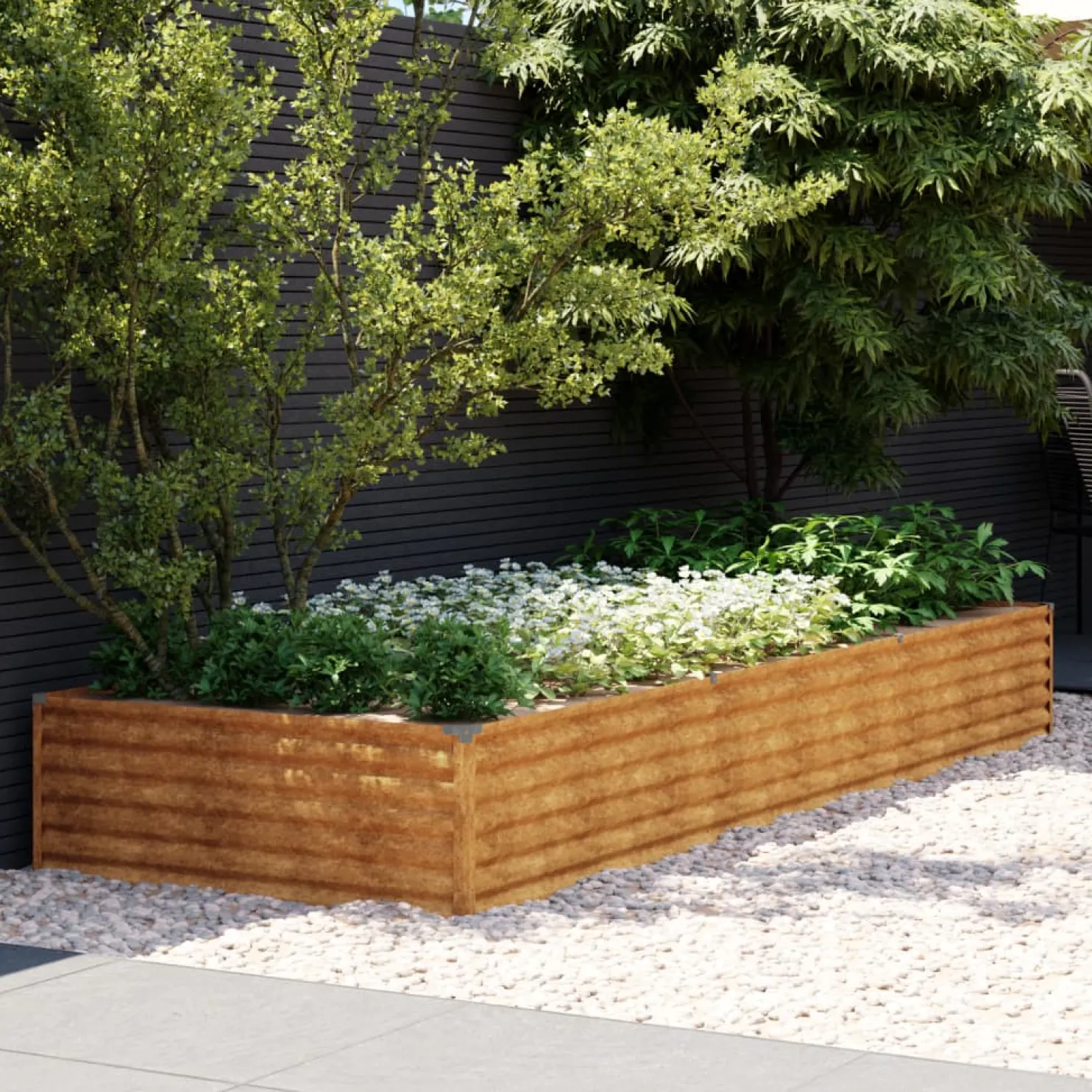 Istutuslaatikko 291x100x36 cm corten-teräs