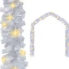Jouluköynnös LED-valoilla, 10 m, valkoinen