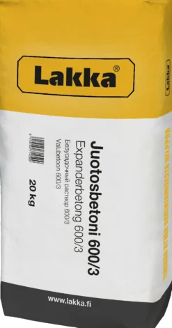 Juotosbetoni Lakka 600/3, eri kokoja