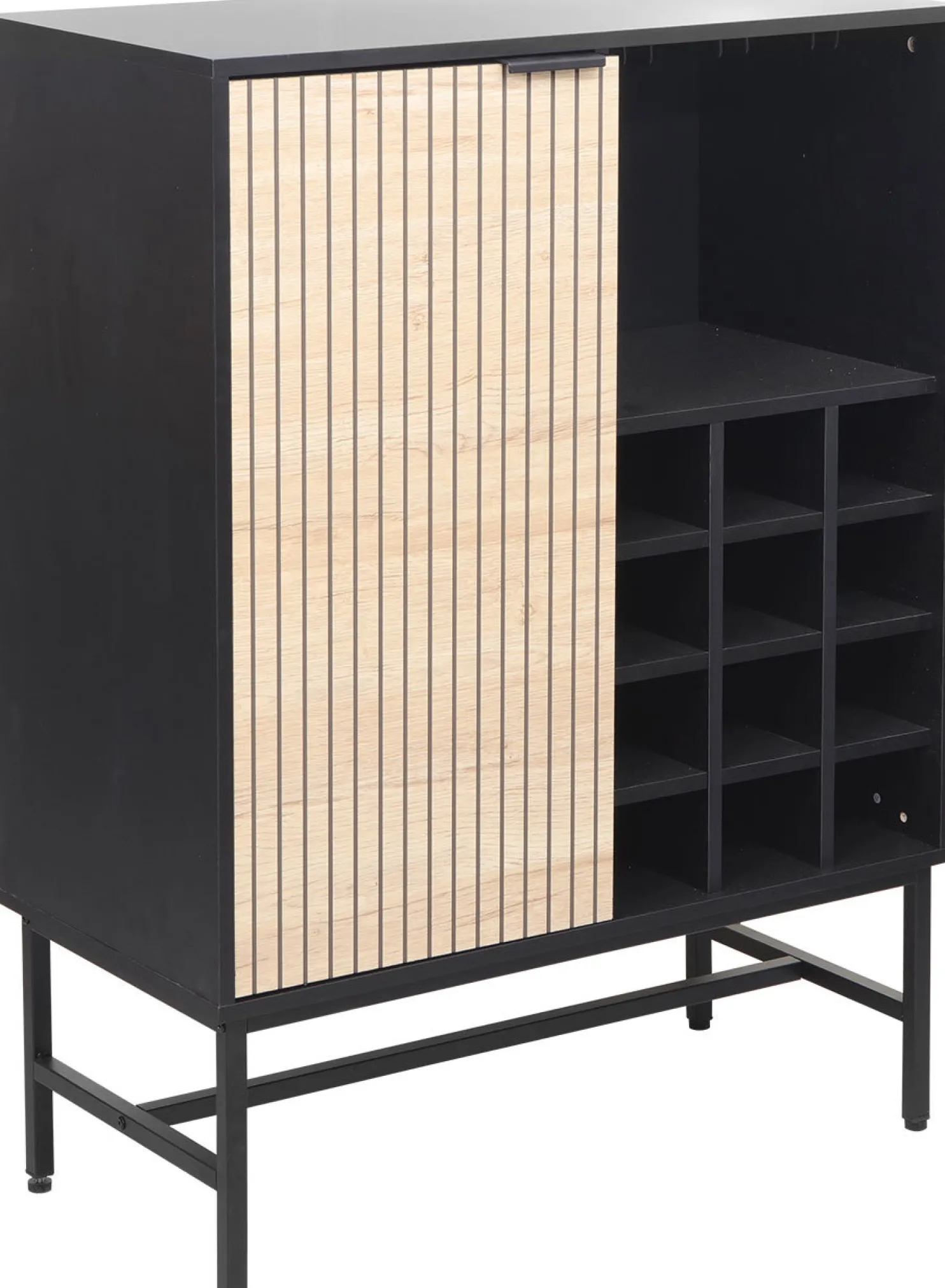 Kaappi Home4You HELVE viinitelineellä 80x40xK110 cm, melamiini