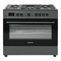 Kaasuliesi Ravanson Chef Modern KWGEK90, sähköuunilla, 95.5cm, musta