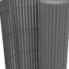 Kaksipuolinen puutarha-aita PVC 90x500cm harmaa