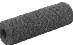 Kanaverkko teräs PVC pinnoitteella silmäkoko 36mm 25x0.5m harmaa