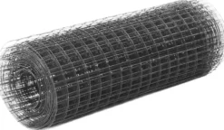 Kanaverkko 25x25mm galvanoitu teräs 25x0.5m harmaa