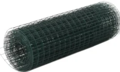Kanaverkko 12x12mm galvanoitu teräs 25x0.5m vihreä