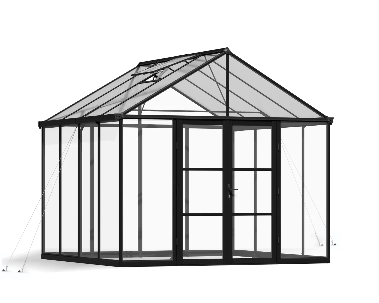Kasvihuone Palram-Canopia ARIA, polykarbonaatti, musta, eri kokoja