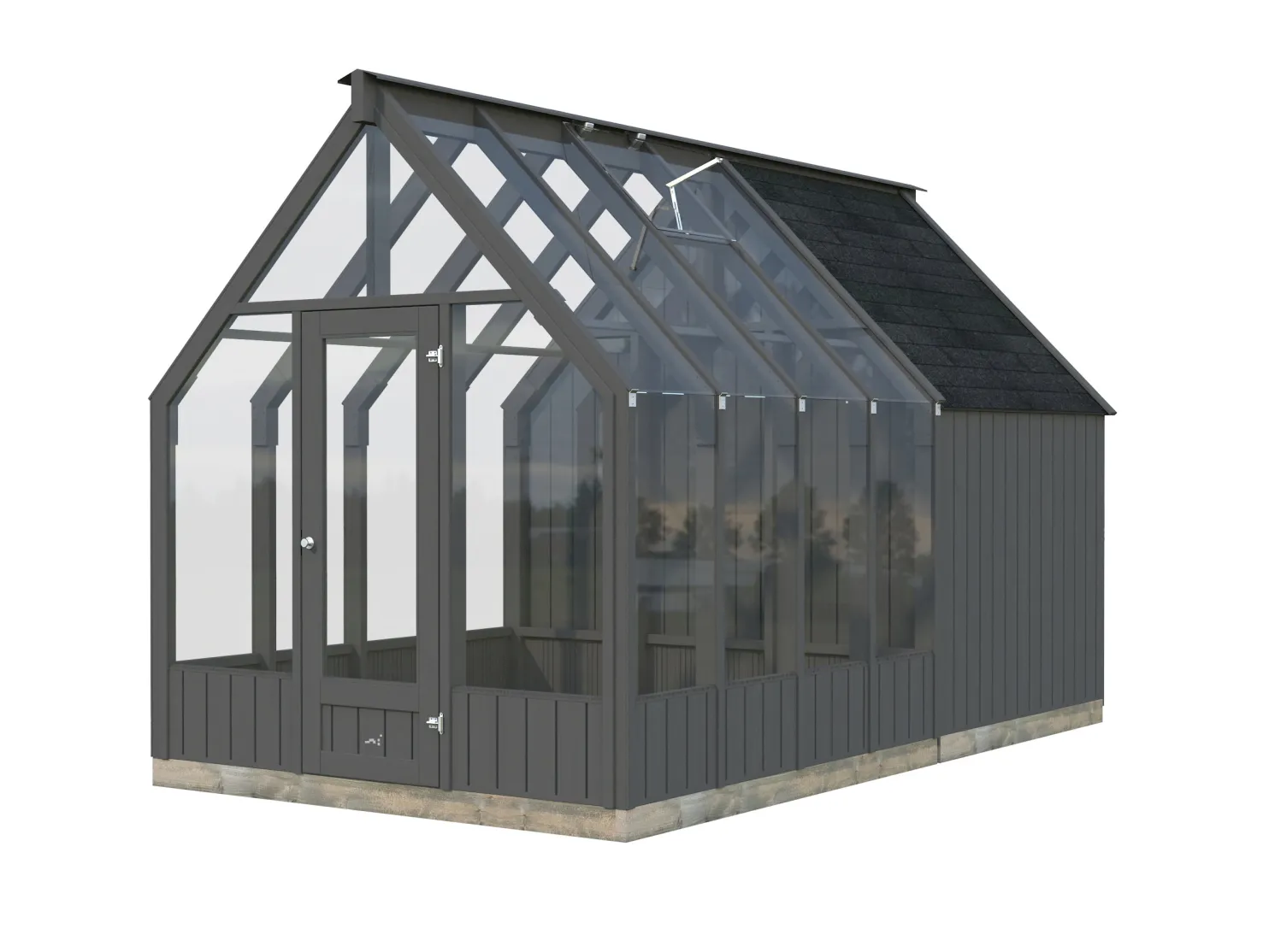Kasvihuone vajalla Palmako Emilia 5,4+4,0 m2