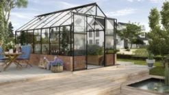 Kasvihuone Vitavia Cassandra 11.5m² alumiinirunko lasi musta