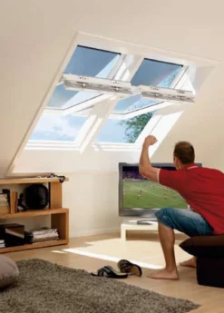 Kattoikkuna Velux TripleProtect käsikäyttöinen lapeikkuna 66 cm x 118 cm