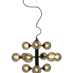 Kattovalaisin Aneta Lighting Cosmos Ø52cm 12-osainen musta