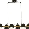 Kattovalaisin Aneta Lighting Espresso 6-osainen suunnattava mattamusta/puu