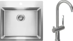 Keittiöallas Lapetek Luna-X 500-IFA 550x505mm rst + keittiöhana Lapetek Round-A, APK-venttiili, kromi