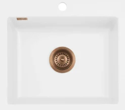 Keittiöallas Lavabo Mera 57, 575x510mm, keramiikka, mattavalkoinen, eri pohjaventtiilin värejä