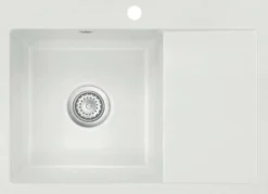 Keittiöallas Lavabo Mera 70, 700x510mm, vasen, keramiikka, valkoinen/kromi
