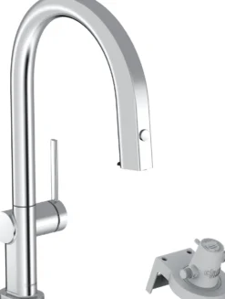 Keittiöhana Hansgrohe Aqittura M91 FilterSystem 210, ulosvedettävä juoksuputki 1jet, sBox, kromi