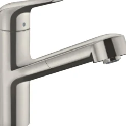 Keittiöhana Hansgrohe Focus M42 150 1jet, ulosvedettävä juoksuputki, ruostumaton teräs