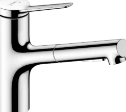 Keittiöhana Hansgrohe Zesis M33 150, metallinen ulosvedettävä juoksuputki, 2 jet, sBox, kromi