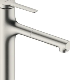 Keittiöhana Hansgrohe Zesis M33 160, ulosvedettävä juoksuputki 2 jet, sBox, ruostumaton teräs