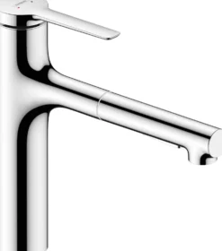 Keittiöhana Hansgrohe Zesis M33 160, ulosvedettävä juoksuputki, 2 jet, sBox lite, kromi