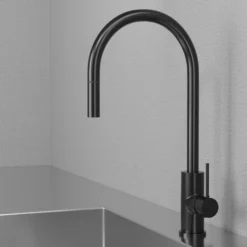 Keittiöhana Scandtap Steel Accent Shadow D pesukoneventtiilillä