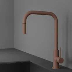 Keittiöhana Scandtap Steel Accent Square Rust ulosvedettävä juoksuputki ruskea