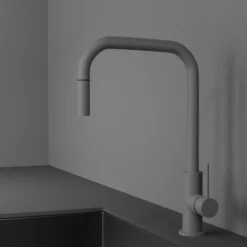 Keittiöhana Scandtap Steel Accent Square Scrap ulosvedettävä juoksuputki harmaa