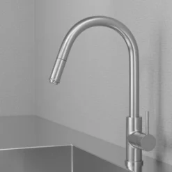 Keittiöhana Scandtap Steel Access ulosvedettävällä suuttimella