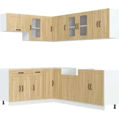 Keittiökaappisarja, 11-osainen Kalmar, eri värejä (43830)