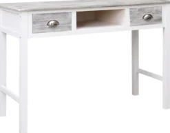Kirjoituspöytä harmaa 110x45x76cm puinen