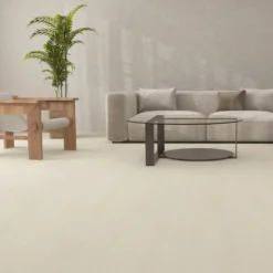 Kivikomposiittivinyylilankku DomusFlooring Kokkolinnun kalkkitammi, integroitu askeläänieriste